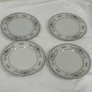 4 pc Set Wade Fine Porcelain China DIANE Pattern 6.5" Bread Dessert Plates Japan